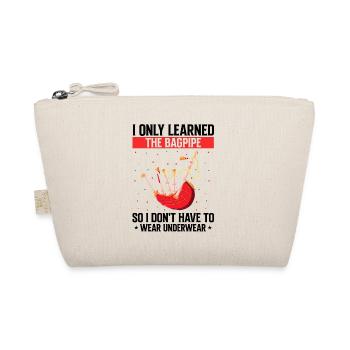 Bagpipe Quote for Scots and Bagpipe Musicians - Organic Pouch - nature - Front