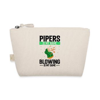 Scotsman Quote for Bagpipe Musician and Bagpipes - Organic Pouch - nature - Front