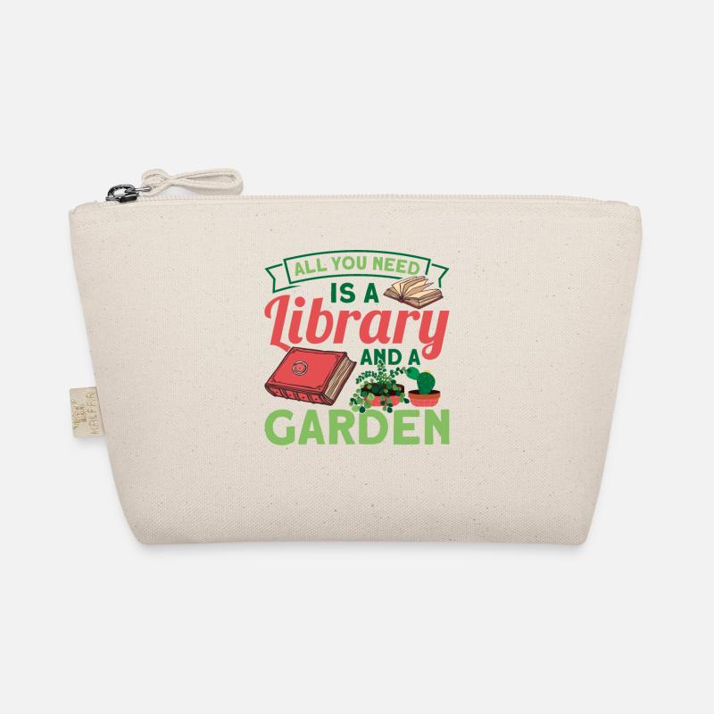 Book lover design with books for literature Organic Pouch