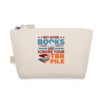 Book lover design with books for literature - Organic Pouch - nature - Front