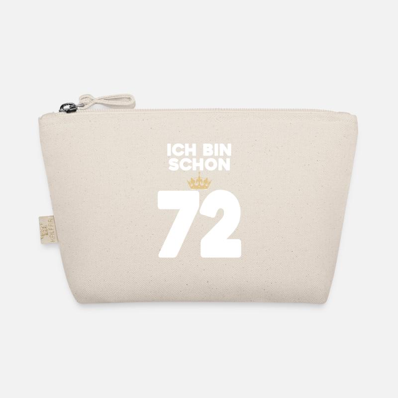 72. Geburtstag Geschenk - 72 Jahre mit Krone Bio-Täschchen