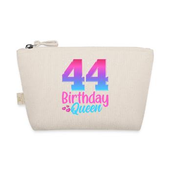 Birthday Queen 44 Geburtstag - Bio-Täschchen - Natur - Vorne