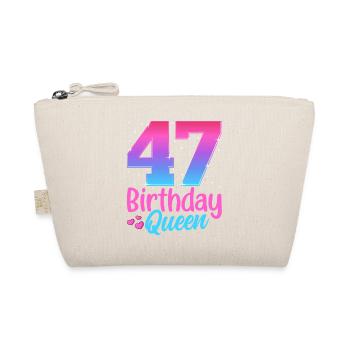 Birthday Queen 47 Geburtstag - Organic Pouch - nature - Front