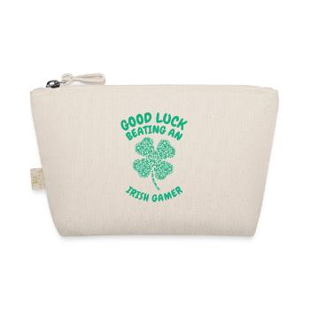 St. Patrick's Day Gaming Shamrock Gamer Video - Organic Pouch - nature - Front