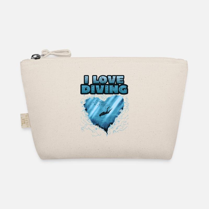 I love diving, scuba diving Organic Pouch