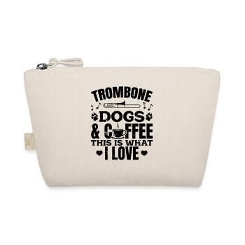 Trombone Dogs & Coffee This Is What I Love Dogs Co - Organic Pouch - nature - Front