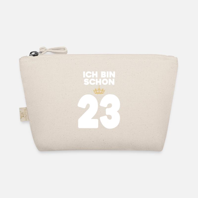 23. Geburtstag Geschenk - 23 Jahre mit Krone - Bio-Täschchen - Natur