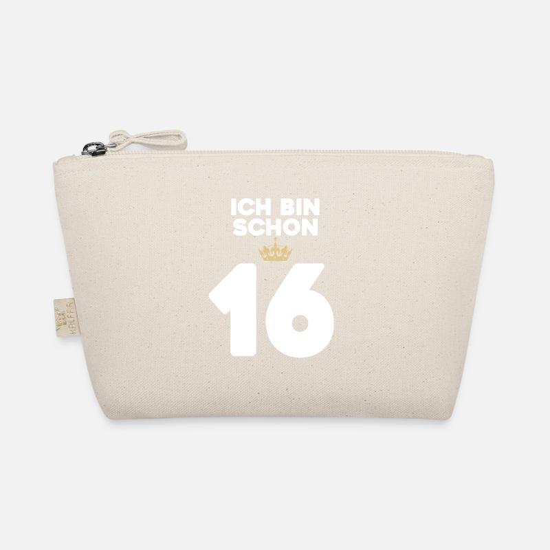 16. Geburtstag Geschenk - 16 Jahre mit Krone Bio-Täschchen