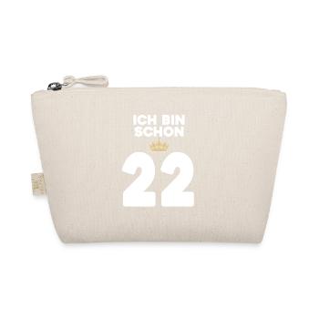 22. Geburtstag Geschenk - 22 Jahre mit Krone - Bio-Täschchen - Natur - Vorne