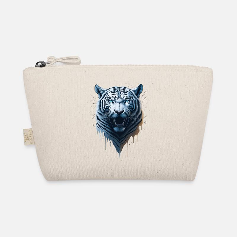 WILDES WHITE TIGER DESIGN Bio-Täschchen
