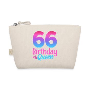 Birthday Queen 66 Geburtstag - Organic Pouch - nature - Front