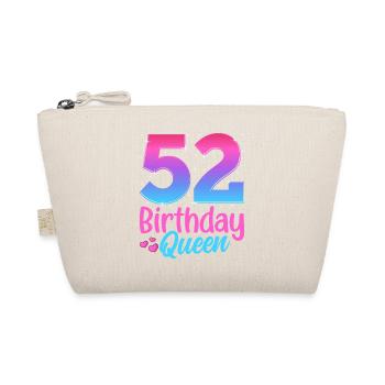 Birthday Queen 52 Geburtstag - Organic Pouch - nature - Front