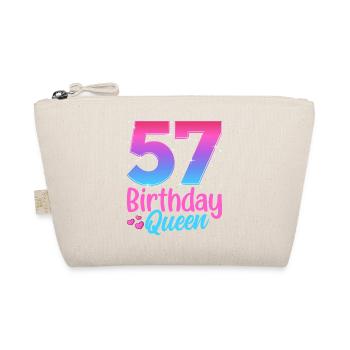 Birthday Queen 57 Geburtstag - Organic Pouch - nature - Front
