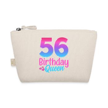 Birthday Queen 56 Geburtstag - Organic Pouch - nature - Front