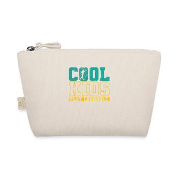 Cool Kids play Cornhole Leisure Hobby - Organic Pouch - nature - Front