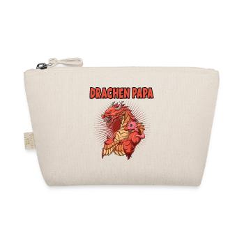 Drachen Papa mit Drachen Kind - Bio-Täschchen - Natur - Vorne