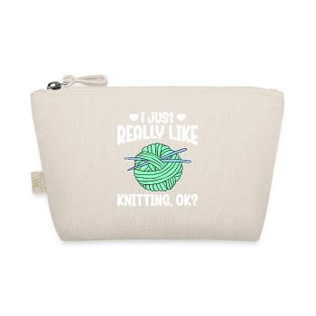 I Just Really Like Knitting Ok - Bio-Täschchen - Natur - Vorne