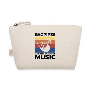 Bagpipe Quote for Scots and Bagpipe Musicians - Organic Pouch - nature - Front