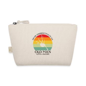 Scotsman Quote for Bagpipe Musician and Bagpipes - Organic Pouch - nature - Front
