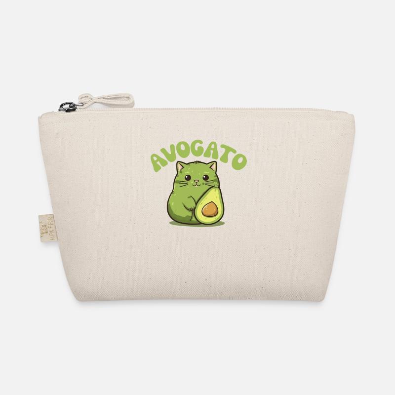 Avocat avocat chat drôle de nourriture verte Trousse biologique