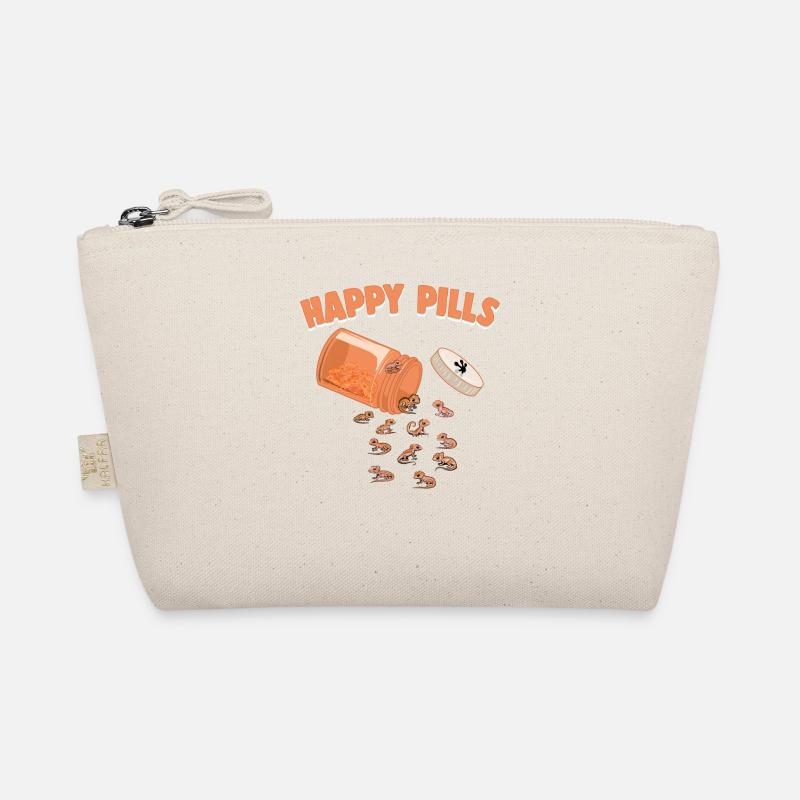 Happy Pills Crested Gecko Funny Lizard Lovers Organic Pouch