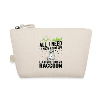 Raccoon Gift Raccoon - Organic Pouch - nature - Front