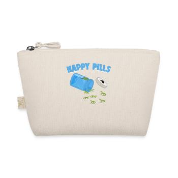 Happy Pills Lizards Funny Green Anole Lovers Humor - Organic Pouch - nature - Front