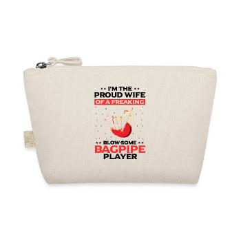 Bagpipe Quote for Scots and Bagpipe Musicians - Organic Pouch - nature - Front