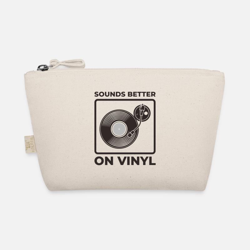 Sounds better on Vinyl - Bio-Täschchen - Natur
