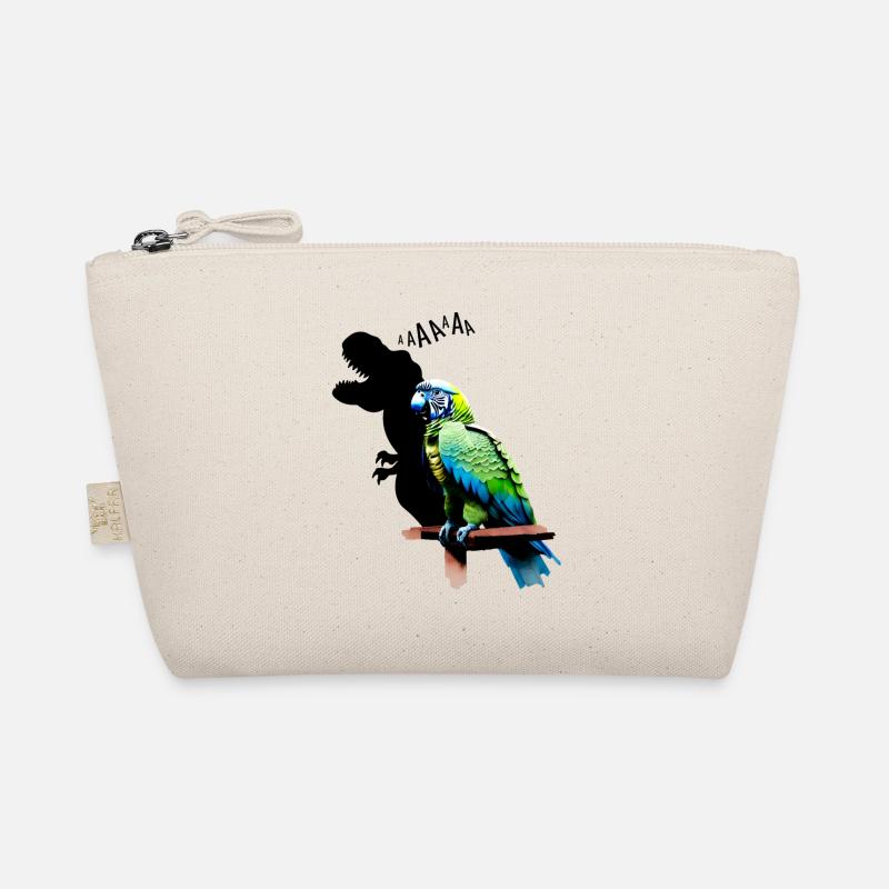 lustiger T-Rex Papagei Gelb Blau Ara Macaw - Bio-Täschchen - Natur