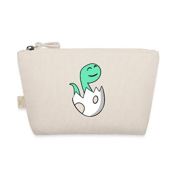 Dinosaurier Ei Dino Baby Motiv - Bio-Täschchen - Natur - Vorne