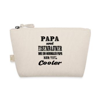 Papa und Eisenbahner - Bio-Täschchen - Natur - Vorne
