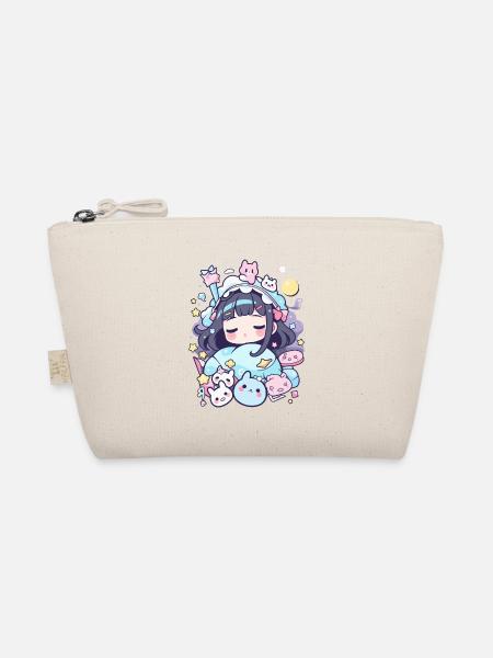Anime Pajamas with Pastel Design for Japan Lovers - Organic Pouch - nature - Front