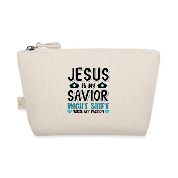 Jesus is my savior Night Shift Nurse - Bio-Täschchen - Natur - Vorne