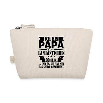 Ich bin Papa einer fantastischen Tochter Vater - Bio-Täschchen - Natur - Vorne