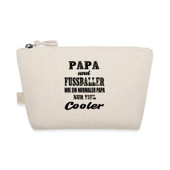 Papa und Fußballer Fußball Fußballspiel Sport - Bio-Täschchen - Natur - Vorne