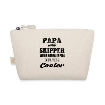 Papa und Skipper Segeln Skipper Boot Segelyacht - Bio-Täschchen - Natur - Vorne