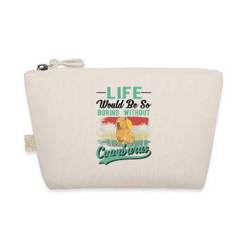 Capybara Geschenk Capibara Wasserschwein - Bio-Täschchen - Natur - Vorne