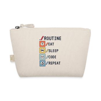 Routine Eat Sleep Code Repeat Developer Coder - Trousse biologique - nature - Devant