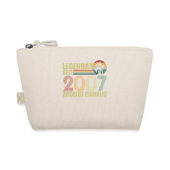 Legendär seit 2007 - Geburtsjahr 2007 vintage - Bio-Täschchen - Natur - Vorne