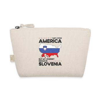 Born Slovenian Slovenia American USA Citizenship - Organic Pouch - nature - Front