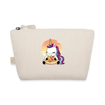 Licorne mangeant une pizza au coucher du soleil - Trousse biologique - nature - Devant