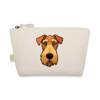 Airedale Terrier Head Cartoon Comic Dogs Love - Organic Pouch - nature - Front