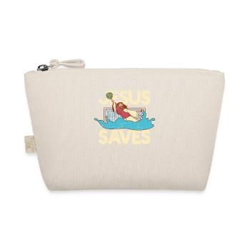Jesus Saves Water Polo Goalkeeper Faith Christian - Organic Pouch - nature - Front