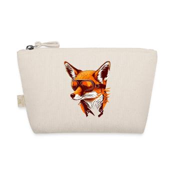 Fox with aviator goggles - Organic Pouch - nature - Front