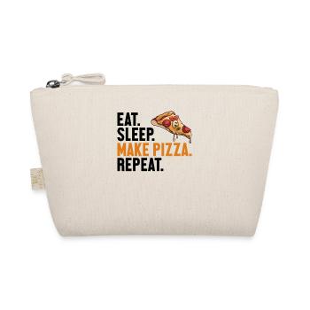 Eat Sleep Make Pizza Repeat Pizzablech Pizzaofen - Bio-Täschchen - Natur - Vorne