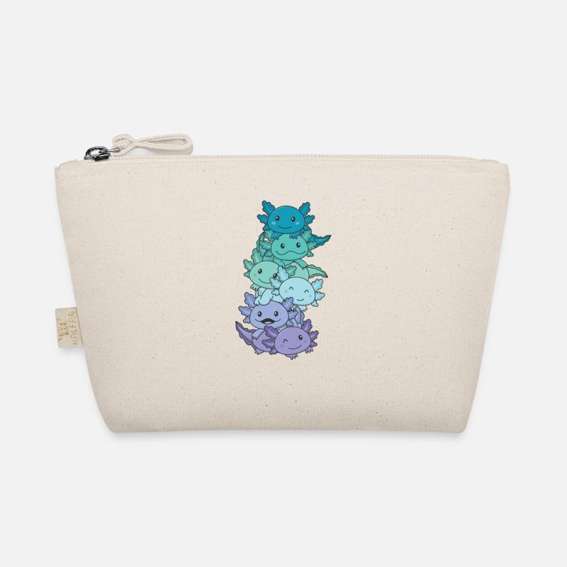 Neptunic Flag Pride LGBTQ Cute Axolotl Stack Organic Pouch