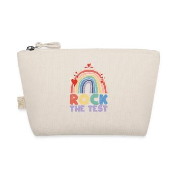 Exam Day Rock of the Test Teacher Exam Humor - Organic Pouch - nature - Front