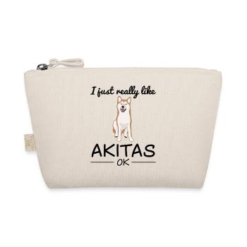 Akita Inu Hund Hundeliebhaber Spruch Geschenk - Bio-Täschchen - Natur - Vorne