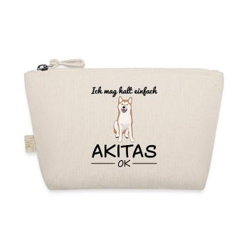 Akita Inu Hund Hundeliebhaber Spruch Geschenk - Bio-Täschchen - Natur - Vorne